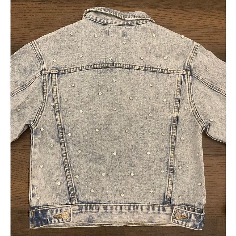 Jess Lea Rhinestone Light Wash Denim Jacket - Picture 3 of 12